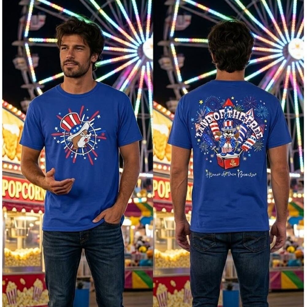 Buc-ee's 2024 Fourth Of July Shirt Men’s 2XL 50-52 Chest Blue Graphic Tee
